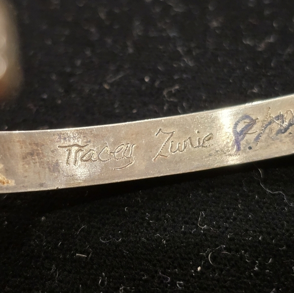 Navajo and Zuni Sterling Silver Inlay Bracelets Damaged Paul Begay/Tracy Zunie - Picture 14 of 15